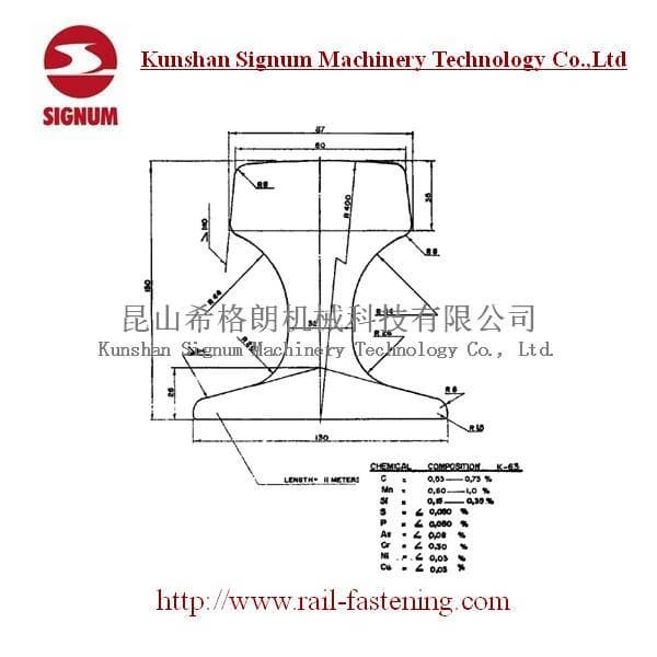 Chinese Standard QU80 Steel Rail